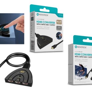 Conversor HDMI NOVOTECK - Selecionador 3 em 1 com 4K Ultra HD HK-065