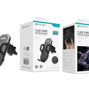 Suporte de Ventilação para Carro Z-043 - Design em Fibra de Carbono com Rotação 360°, Para Telemóveis de 3.5-6.5""