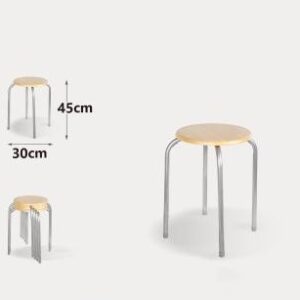 BANCO REDONDO COM ASSENTO EM MADEIRA