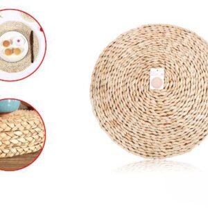 Individual de Mesa Redondo em Fibra Natural