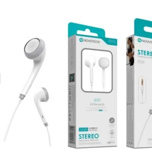 Auriculares Estéreo Branco com Extra Bass E-014