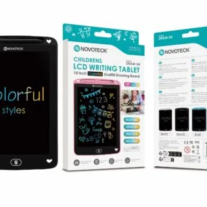 Tablet de Escrita LCD Colorido para Crianças - 10'' Polegadas, DRAW-04 Negro