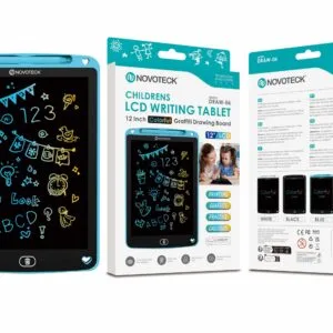 Tablet de Escrita LCD Colorido para Crianças - 12'' Polegadas, DRAW-06 Azul