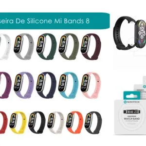 Bracelete Silicone Para Mi Bands 8 Amarela